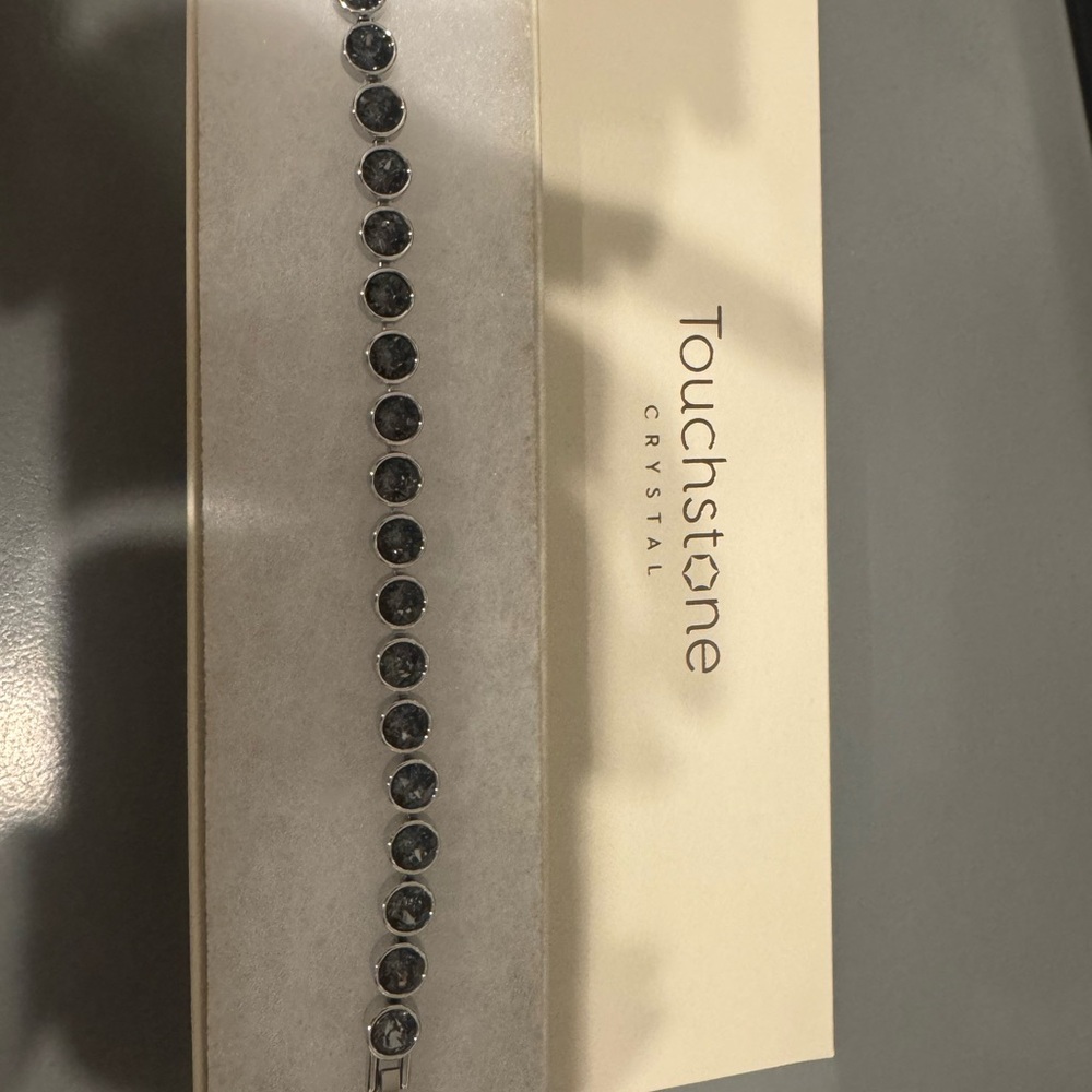 Touchstone Crystal Silver Night Ice Bracelet